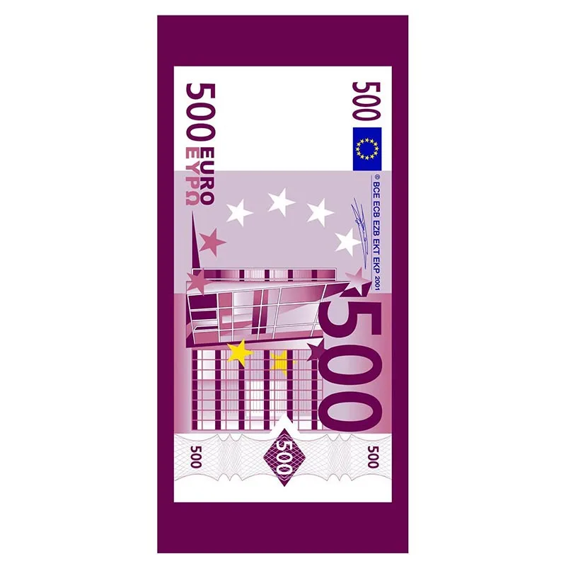 500 Euro Bill Money Printed Bathroom Bath Towel Shower Towel Super Soft Absorbent Microfiber Beach Towel Face Towel 2