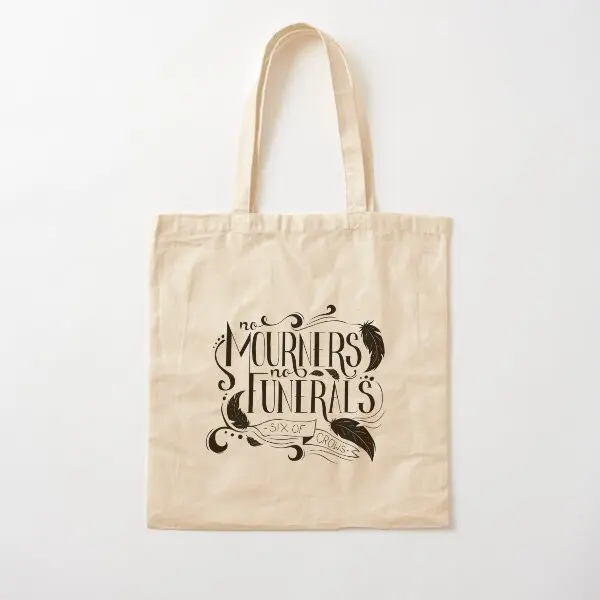 

No Mourners No Funerals Typography Co Canvas Bag Shopper Printed Tote Shoulder Bag Fabric Designer Foldable Women Ladies Travel
