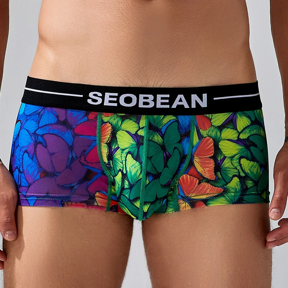 Seobean Boxer Uomo Vita Bassa - Bianco - Taglia M (vita 28-30 Pollici)