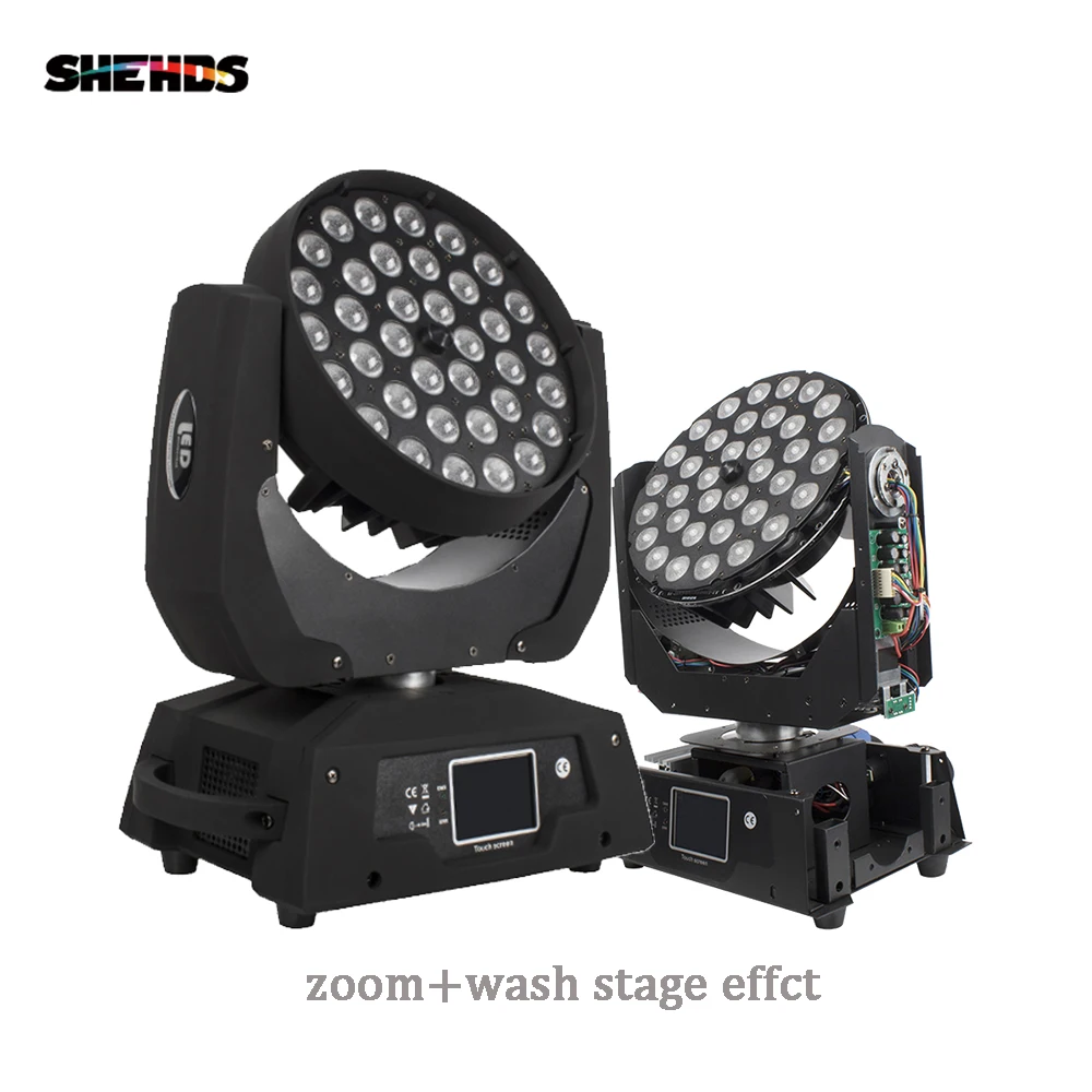 ping LED Wash Zoom Moving Head Light 36x18W RGBWA+UV 6IN1 Touch Screen Lyre 36x12W DMX 18 Channels DJ Disco Party Bar led light disco light led stage light