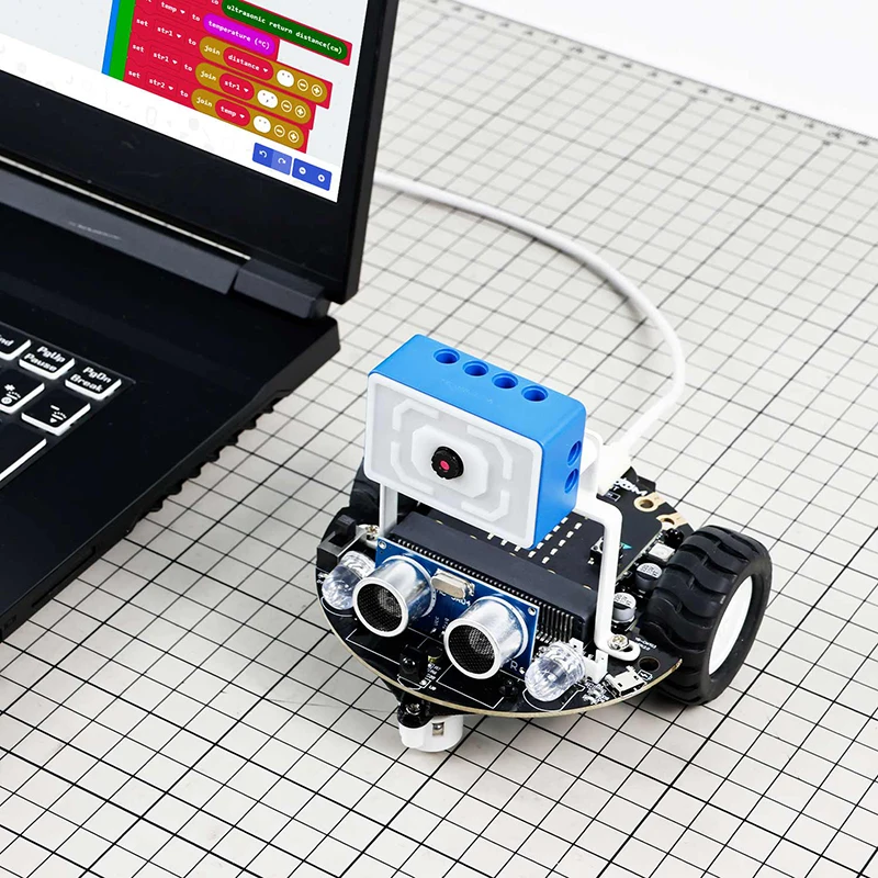 Microbit Smart AI Robot Car Kit per la programmazione dello stelo educazione progetti di apprendimento elettronico fai da te supporta il telecomando Video dell'app - immagine 5