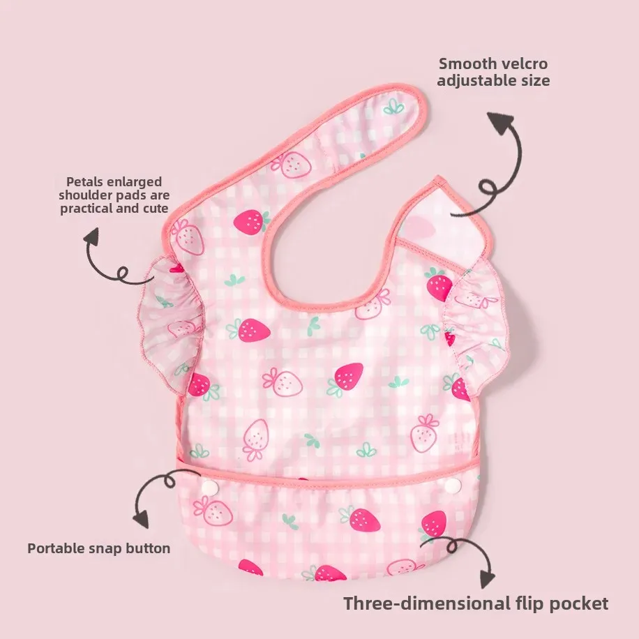 Ultra-light Baby Bibs Children's Feeding Aprons Waterproof Oil-resistant Four-season Dirty-proof Clothing Baby Eating Accessorie