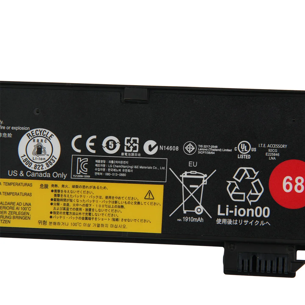 Original Replacement Battery 6cell 48Wh 24Wh 45N1124 For Lenovo ThinkPad X250 S540 T440 K20-80 L460 X240 45N1133 LC P/N121500152
