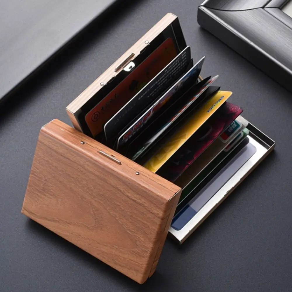 Business Credit Card Holder Business Card Box Stainless Steel Holder Men and Women Metal Ultra-thin Bank Cardholder