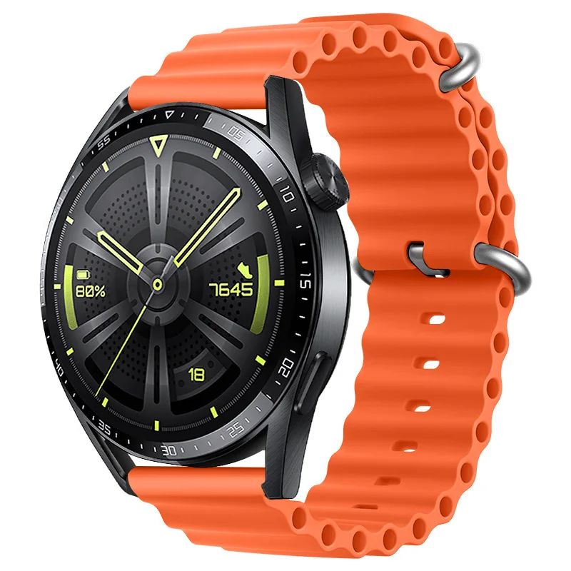 Ocean Sport Silicone Strap Band, 20mm/22mm,