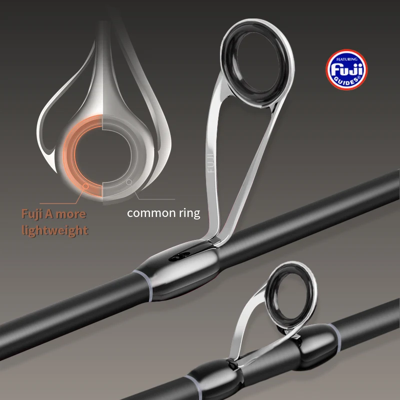 KAWA Fuji A Ring Fishing Rod Lightweight Softwood Handle Rosewood Wheelseats Portable Fishing Spinning And Casting Classical Rod