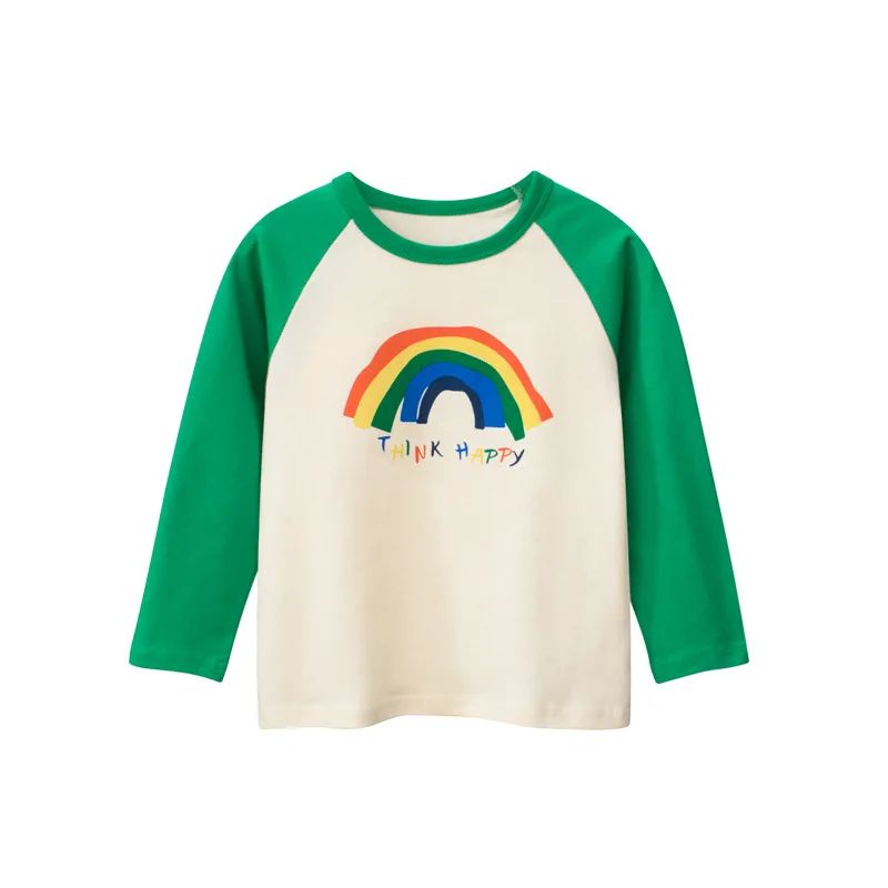 

Детская Хлопковая футболка с длинным рукавом, на осень/зиму