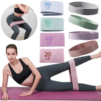 Fasce per bottino di resistenza in tessuto strisce elastiche per il Fitness antiscivolo Pilates Hip Circle Glute fasce elastiche per coscia attrezzature da palestra per Yoga 1