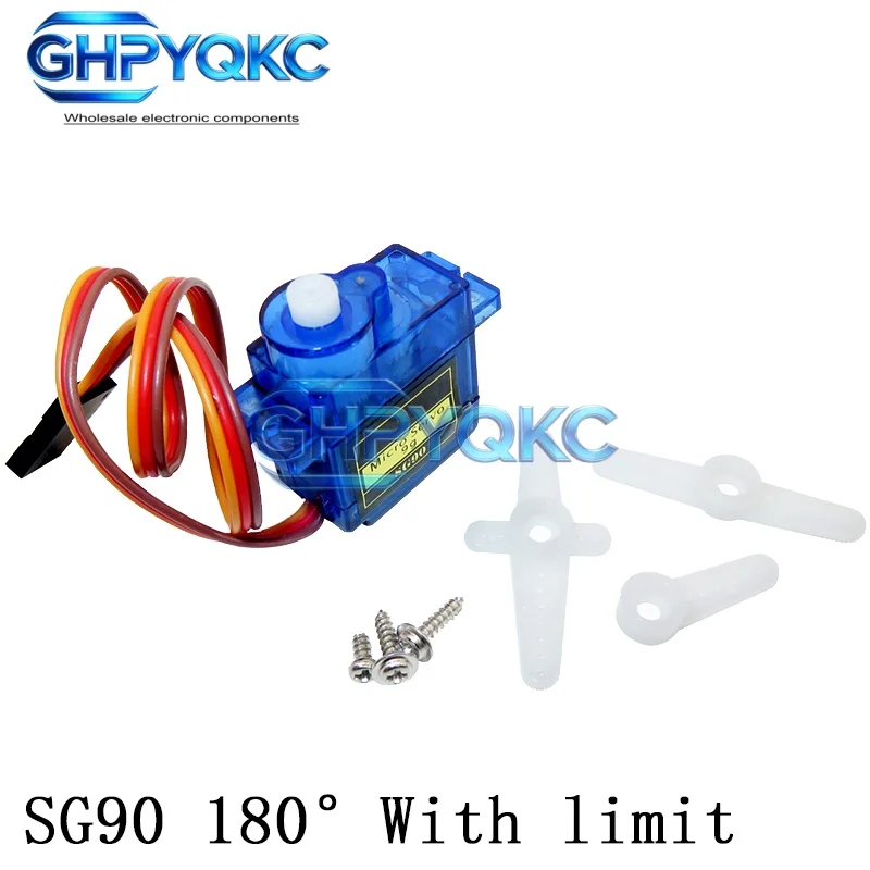 GHPYQKC SG90 9G Micro Digital Servo Motor 180/360Degree Fixed-Wing Gear Servo Motor for Rc Helicopter Toy Airplane Aircraft image 4