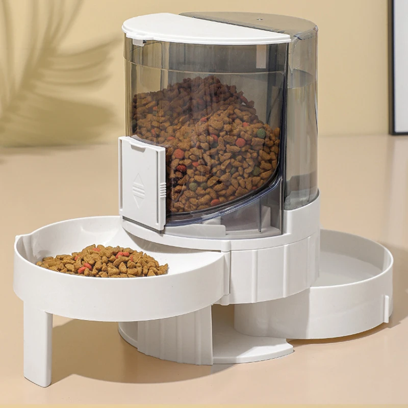 

Pet Water Dispenser Wet and Dry Separation Double-layer Storage Integrated Cat Bowl and Dog Bowl, Automatic Refilling Pet Feeder