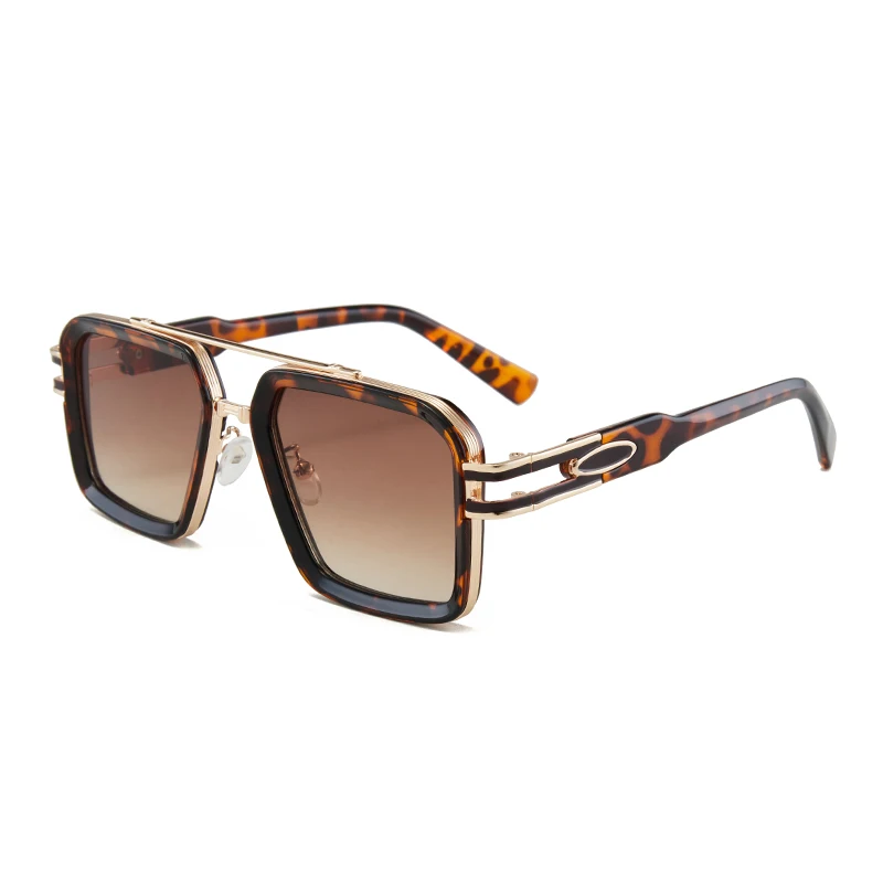 Unisex Vintage Punk Double Bridge Metal Frame Glasses - High-End Business & Lifestyle Accessory