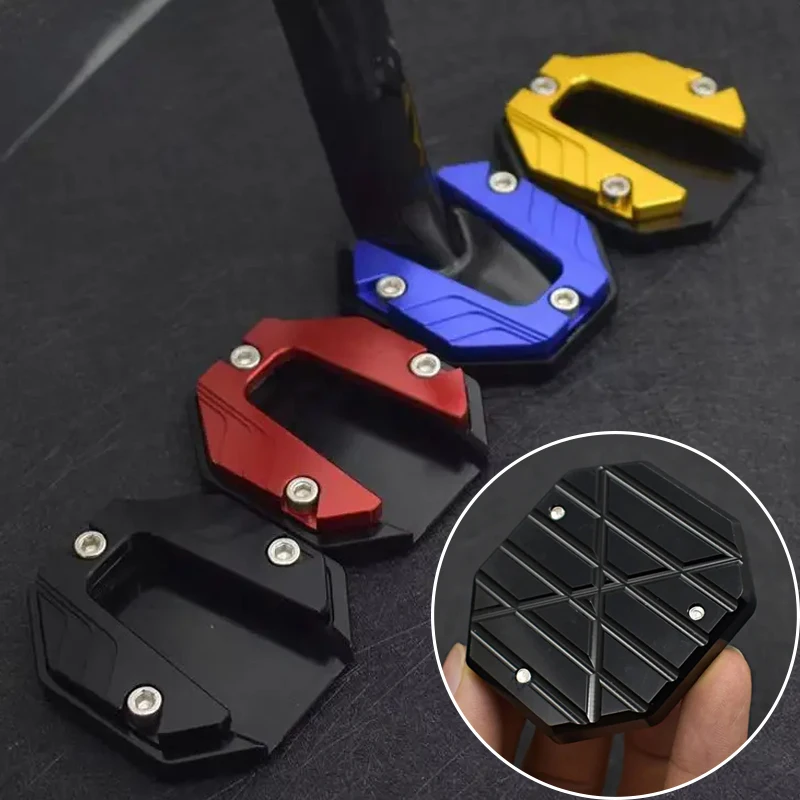 

Motorcycle Bike Kickstand Extender Foot Side Stand Extension Pad Support Plate Anti-skid Enlarged Base Universal Scooter