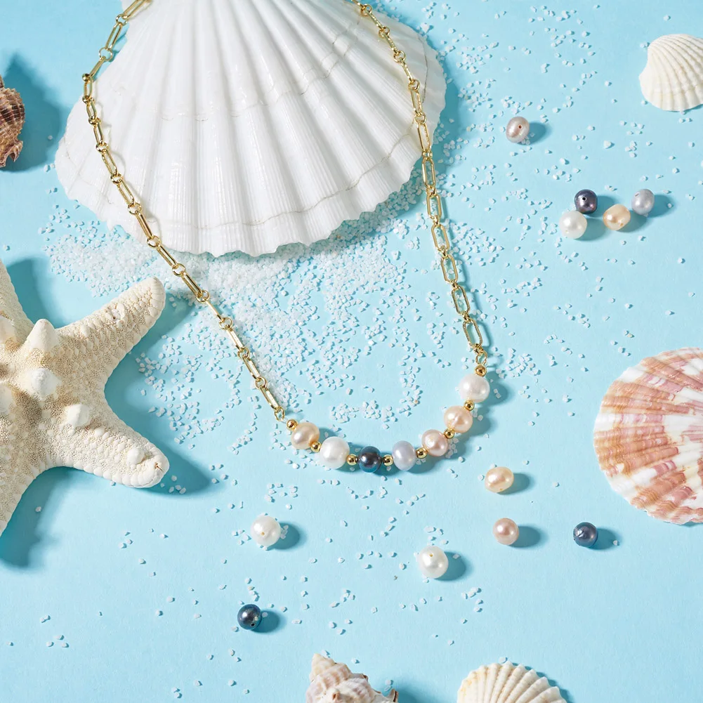 100/120Pcs Natural Freshwater Pearl Beads Round Shape Loose Spacer Bead For Jewelry Making DIY Women Bracelet Necklace Earring