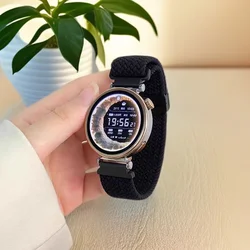 Magnetic Braided Nylon Watch Strap with Adjustable Loops - 22MM (Black)