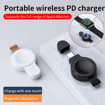 Magnetic Wireless Charger Mini Portable Charger Charging Dock Station Watch Charger for Apple Watch 8 7 6 5 4 3 2 1 SE