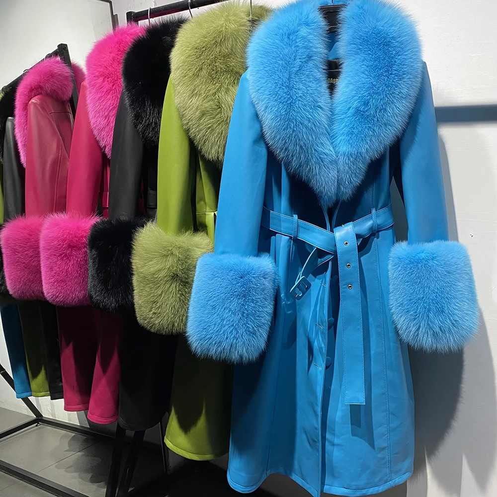 【CERRIC】BIG COLLAR FUR JACKET ★韓国人気★ 追跡付 Wool Belted Cape with Fox Collar