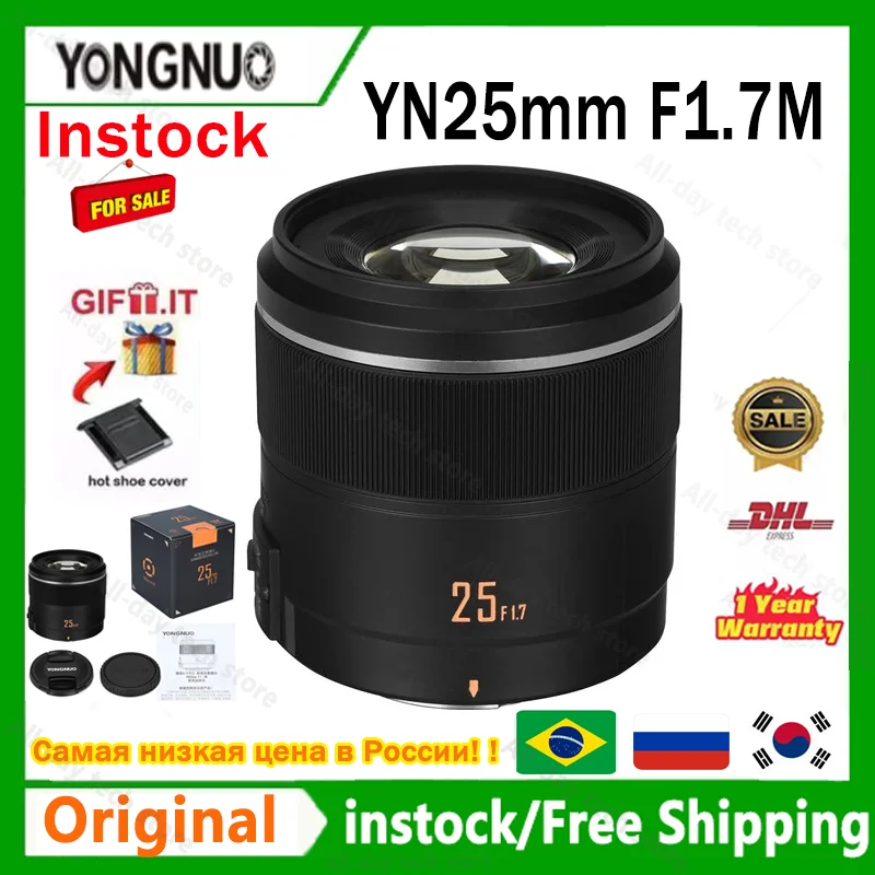 YONGNUO YN25mm F1 7M 25mm F1 7 for M4 3 Mount Camera Lens Large yongnuo-yn25mm-f1-7m-25mm-f1-7-for-m4-3-mount-camera-lens-large