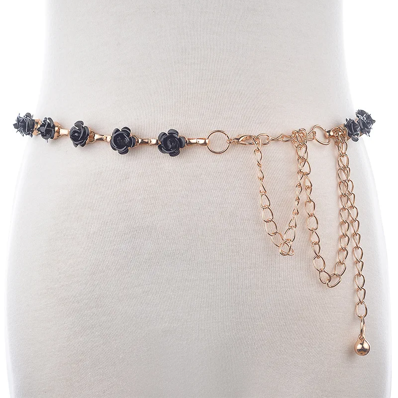 

ladies fashion belt waist chain belly dance waist chain belt dress with flora decoration tassel BL268