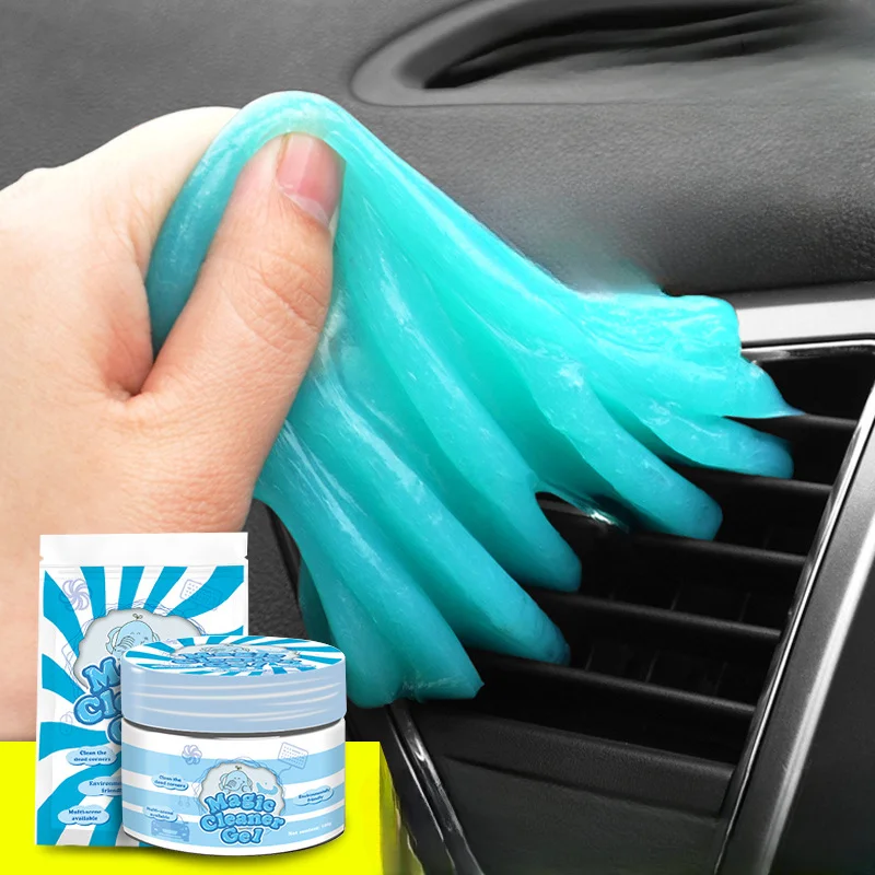 Car Cleaning Gel Reusable Keyboard Cleaner Gel Automobile Air Vent Dust Removal Multiuse Dirt Cleaner Slime Auto 1/2pcs