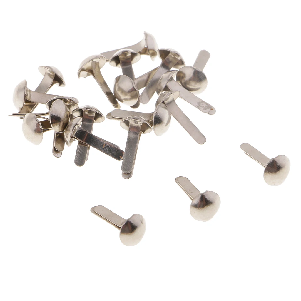 200 Pieces 4.5mm Round Head Split Pins Metal Brads Paper Fastener Decorative Brad for Scrapbooking DIY Craft Decoration