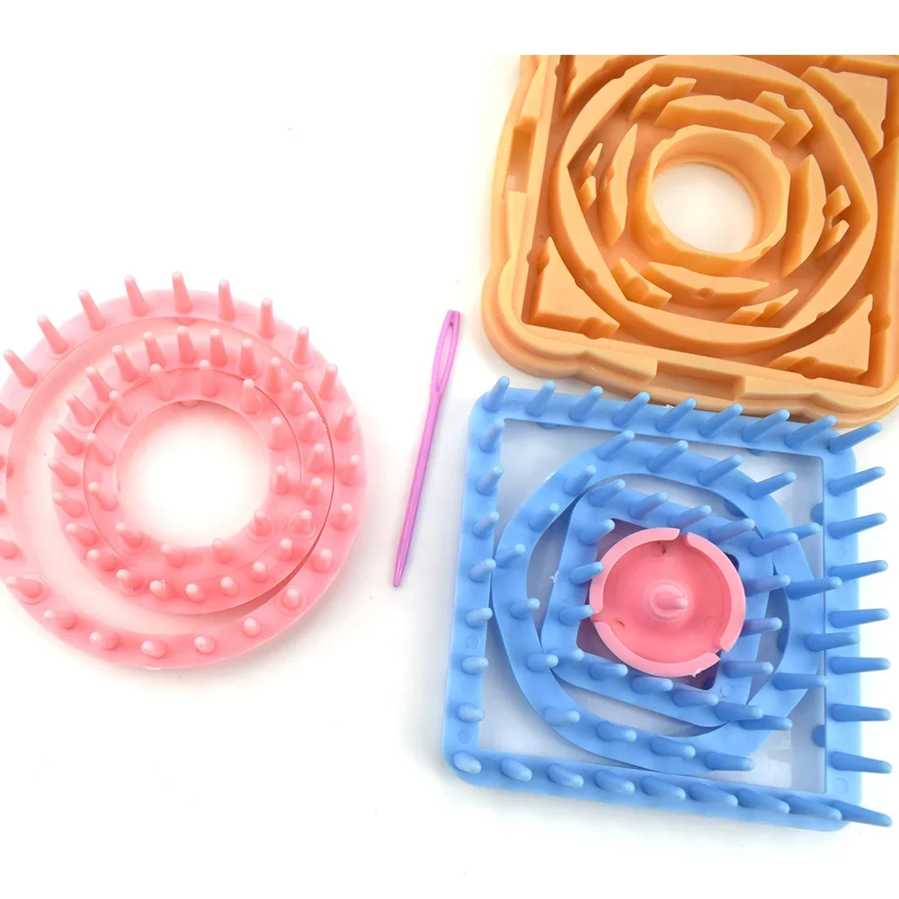 Description Picture 6 of item6PCS Knitting Tools Loom Flower Pattern Maker Wool Yarn Needle Knitting Loom Knitting Machine Sewing Tools Crochet Hook Set
