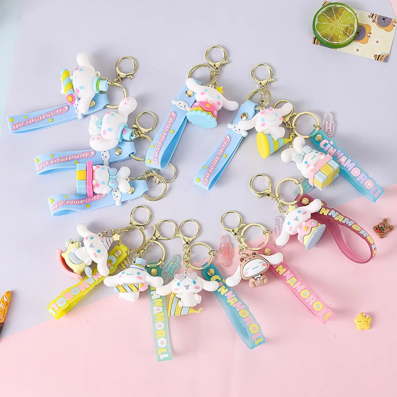 

Kawaii Sanrio Anime Key Chain Cute Cinnamoroll My Melody Kuromi Pochacco Fashion Little Fresh Simplicity Pendant Gifts for Girls