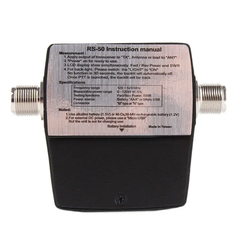 NISSEI RS-50 Digital LED SWR Standing Wave Ratio Electricity Power Meter KWH Single Phase 120W for HAM UHF VHF USB Interface