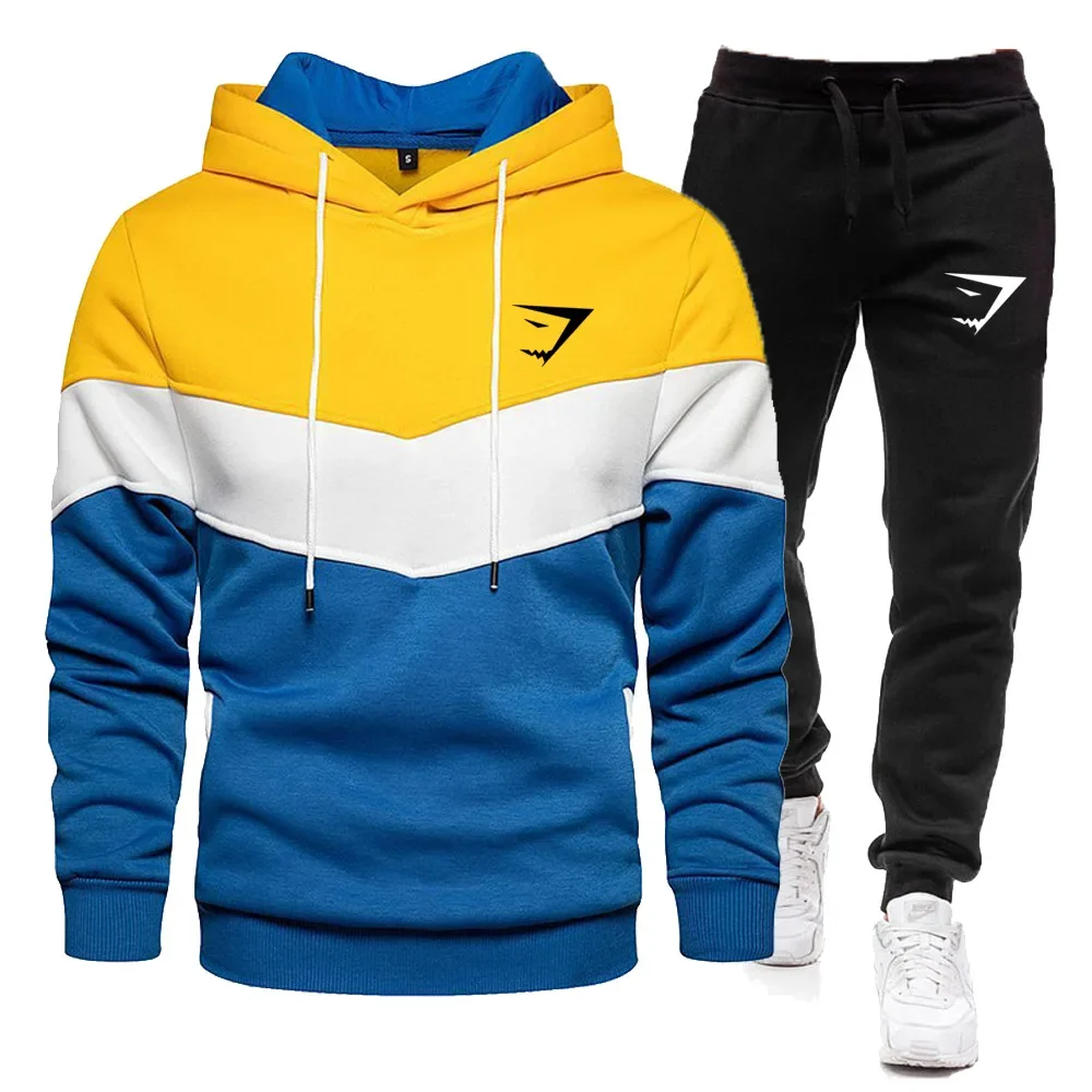 2025 Men's hoodie and sweatpants, casual sweatshirt set, sportswear, high quality, stylish. High quality, essential for men 3