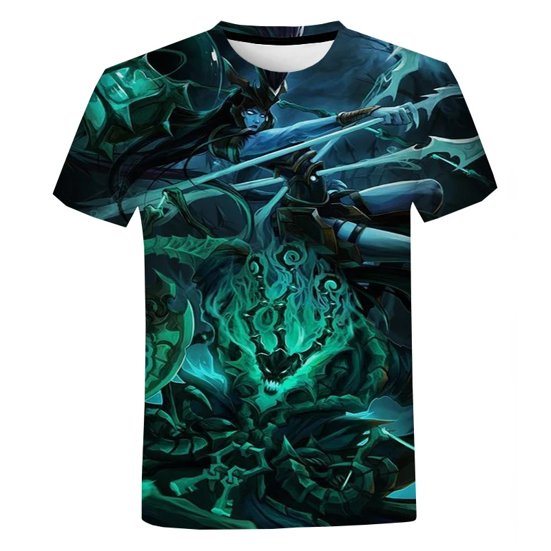 

2023 New 3D Printed Arcane League of Legends T Shirt Harajuku Hip Hop Tops Men's and Women's Fashion Oversized Gaming T Shirt