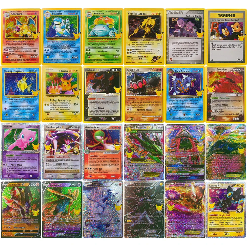 

Флэш-карта «сделай сам» 1996 первого выпуска PTCG Charizard blastise Venusaur Mewtwo 25Th Юбилейная коллекция детские подарочные игрушки