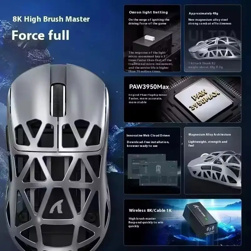 ماوس ألعاب لاسلكي R2 8K