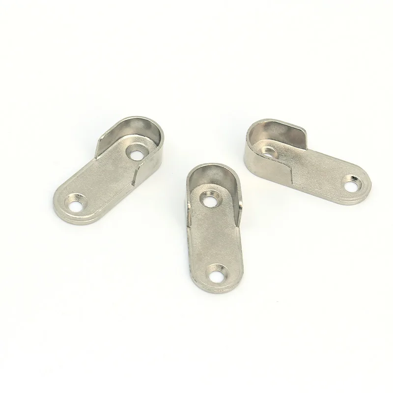 1 pz staffa di supporto centrale rotonda cromata per presa asta ferroviaria armadio 25mm supporto per vesti regolabile ribaltabile in lega di zinco  13