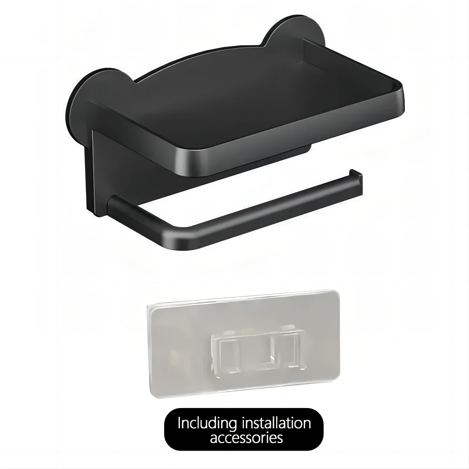 Toilet Paper Rack Punch Free Wall Mounted Tissue Storage Paper Roll Shelf Holder Restroom Box Shelve Multi Functional Phone Placement