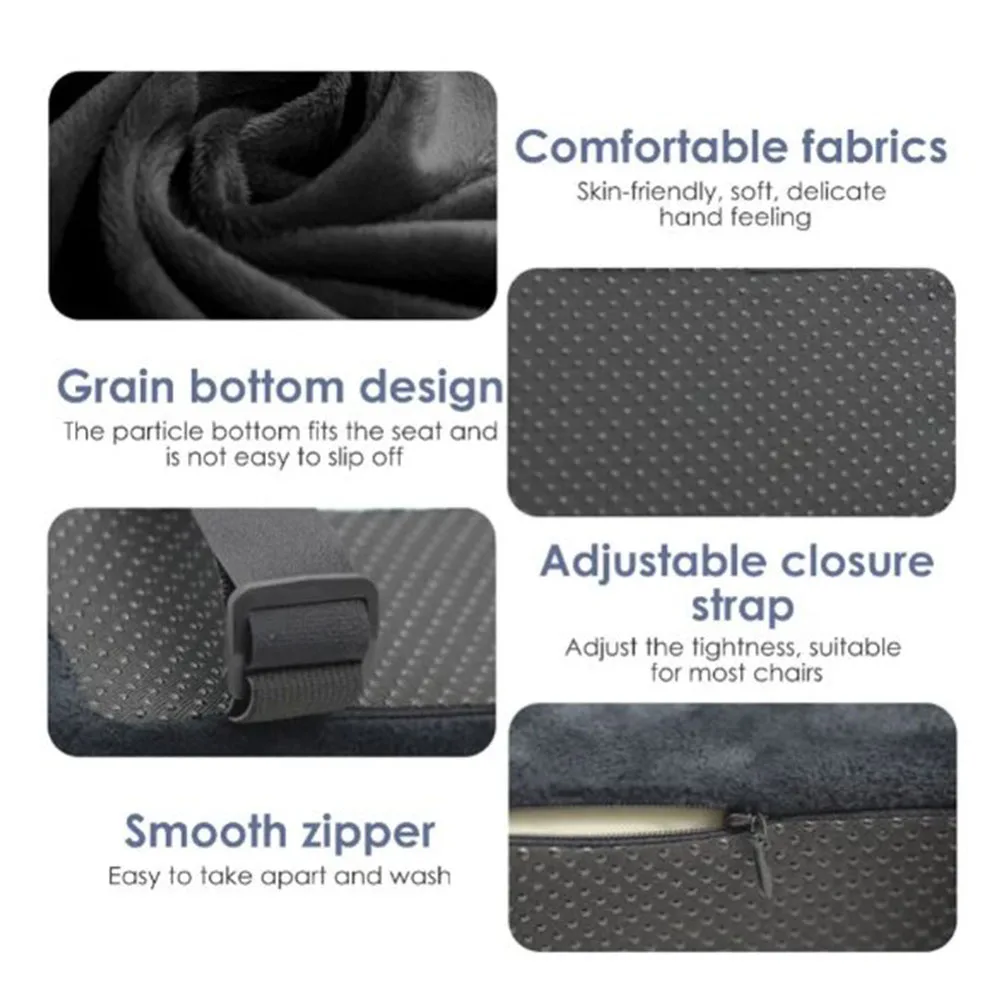 1/2 Pcs Office Chair Armrest Pads Memory Foam Pressure Relief Elbow Cushion Ergonomic Armrest Pad Universal Curved Armrest Cover 4