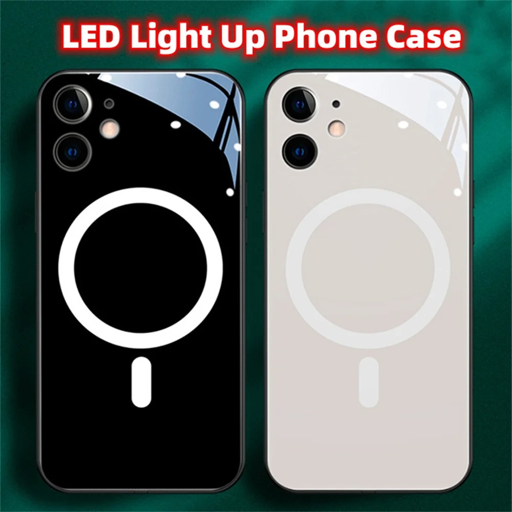 2024 Incoming Light Flash Back Shell Case For XiaoMi 13 12 11 Pro Ultra RedMi K60 K50 Poco F3 LED Phone Glass Cover