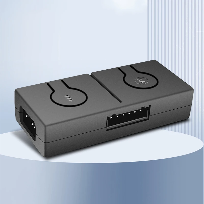 RGB Converter with 3-Way Splitter 5V To 12V RGB Transfer Hub Sync with Motherboard Built-in 50 Color Modes