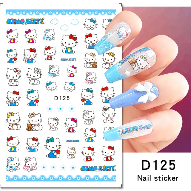 Sanrio 3D Stickers For Nails Nail Art Supplies Cartoon Hello Kitty Cin –  Didolines