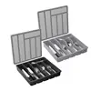 Kitchen Cutlery Storage Box Knife Holder Plastic Tray Fork Spoon Divider Drawer Box Tableware Organizer Kitchen Drawer Organizer 6