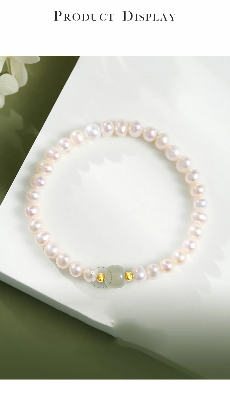 Natürliche weiße und hellgrüne Hotan-Jade-Perlen-Armband, Glücksschmuckherstellung für Frauen, Luxus-Geschenke – Detail 6