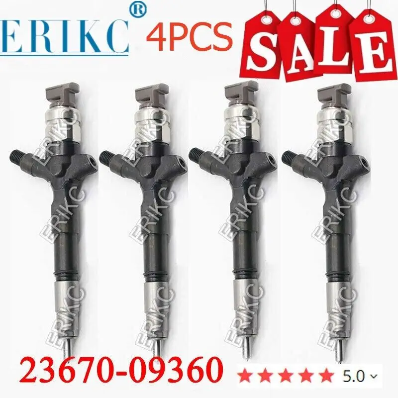 

4PCS 23670-09360 2KD-FTV Injector for DENSO Injection Diesel TOYOTA HILUX 23670-0L070 095000-8740 095000-7761 HIACE V2.5 D4D