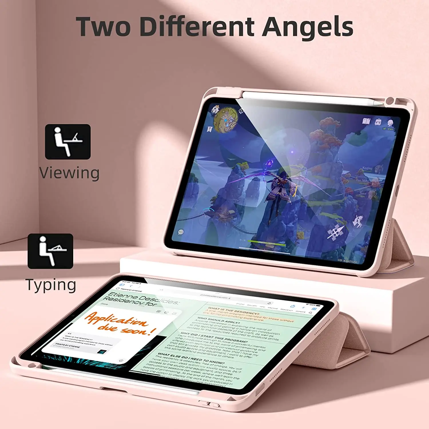Yoedge Custodia IPad 10.9 Pollici (iPad Air 5/4 2022/2020) Con Flip In PU Pelle, TPU Trasparente, Design Little Prince, Funzione Stand, Impermeabile