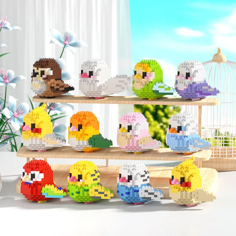 

Idea Lovely Animal Nanobricks Micro Diamond Block Cute Birds Park Set Assemble Bricks Model Educational Toys For Kids Gifts