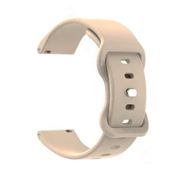 Sporty 20mm Silicone Watch Band - Soft and Durable Bracelet Strap - Amazfit GTR Mini (Milk tea 09)