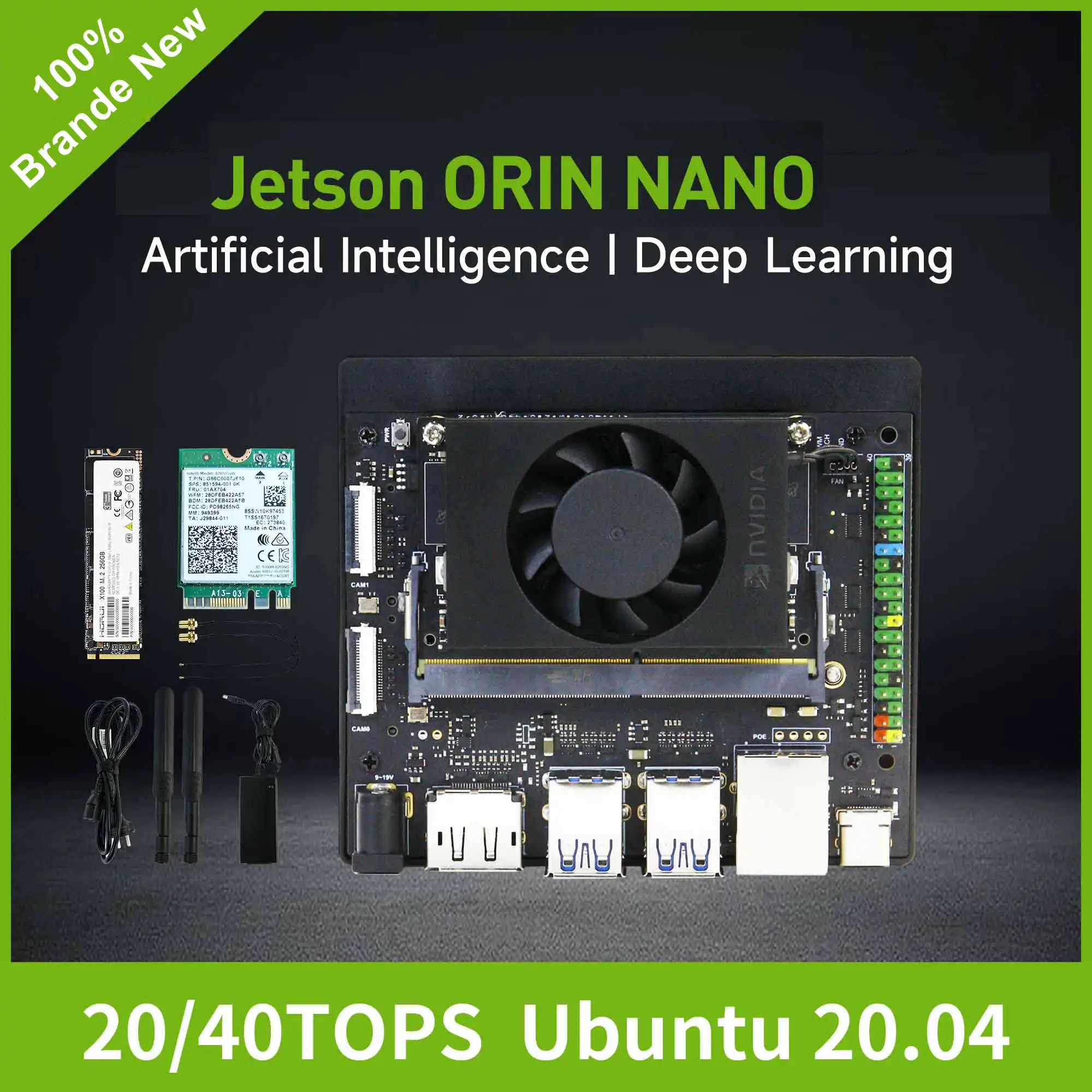 Developer Kit Yahboom Jetson Orin NANO Developer Kit Official Core Module Embedded Development Board Python ROS AI Deep Learning
