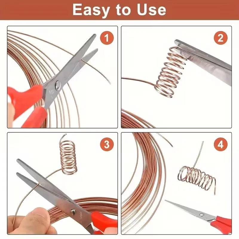 Pure Copper Wire - 10M Electrical Conductive Coil, Multiple Gauge Options