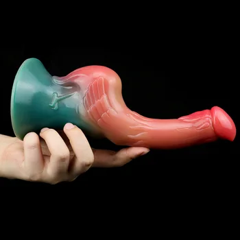 Silicone Dragon Dildo Soft Animal Dildo with Suction Cup Prostate Massager Monster Big Penis Dildos for Anal Sex Toys for Women 5