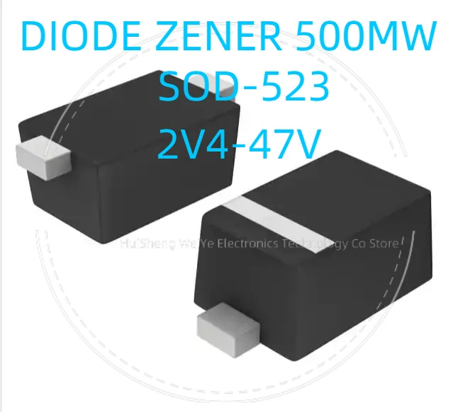 100pcs SOD523 0603 Zener Diode 200mW Surface Mount 2V4 2V7 3V 3V3 3V6