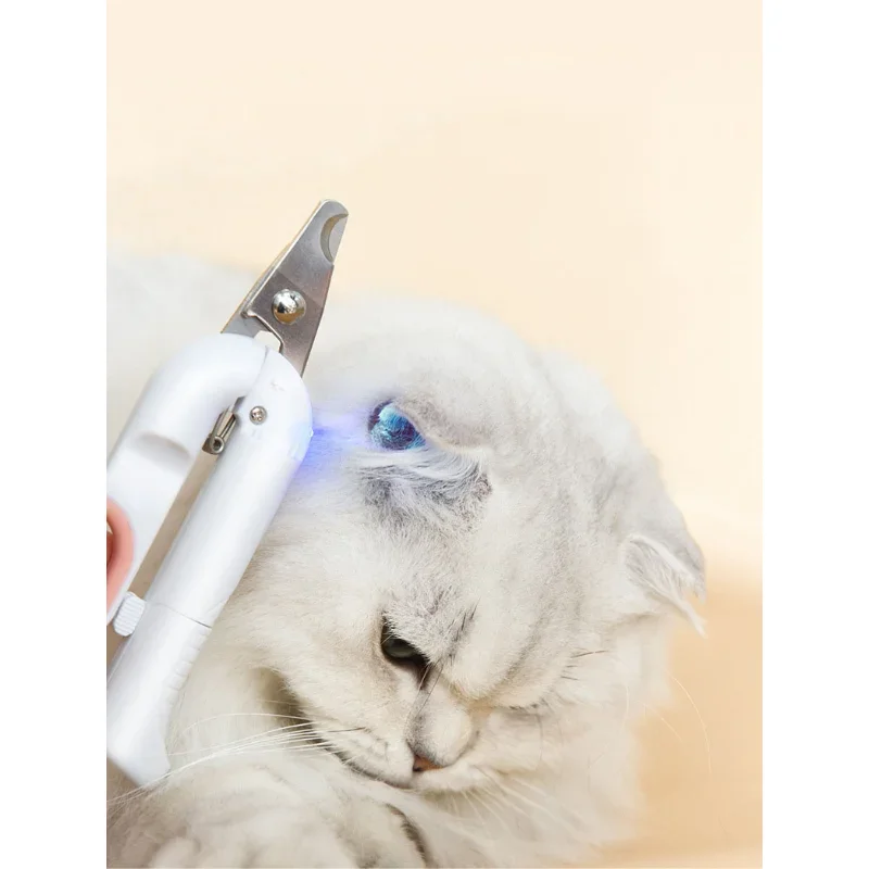 PSM pet nail clippers, cat and dog with light, nail clippers, sharpeners, 2-in-1 pet specific cat products