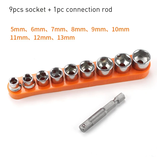 9pcs socket with rod