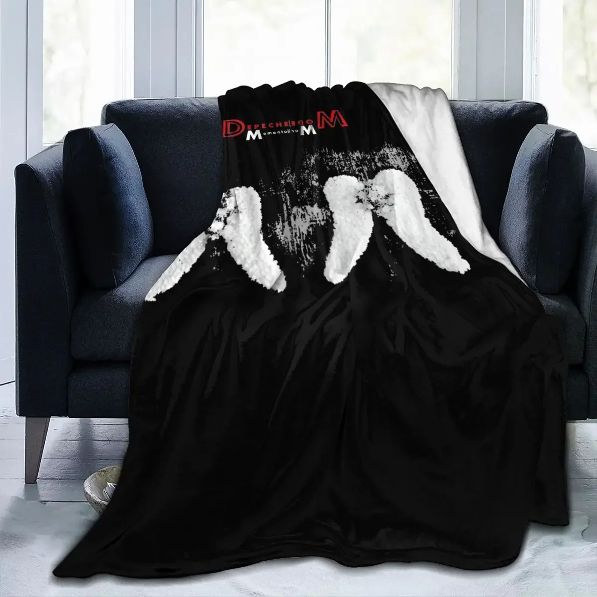 Depeche Cool Mode Blankets Velvet Print Breathable Lightweight Thin Throw Blanket for Bed Travel Quilt 4